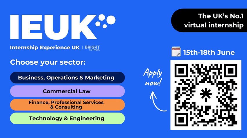 Internship Experience UK from Bright Network is open for applications
