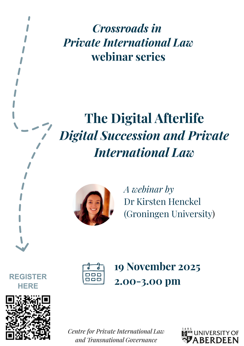 Crossroads in Private International Law Webinar with Dr Kirsten Henckel