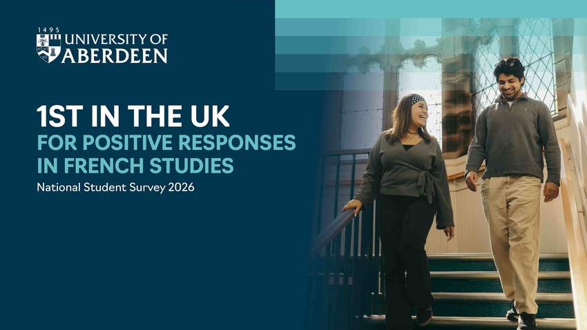 1st in the UK for Positive Responses in French Studies by the National Student Survey 2026