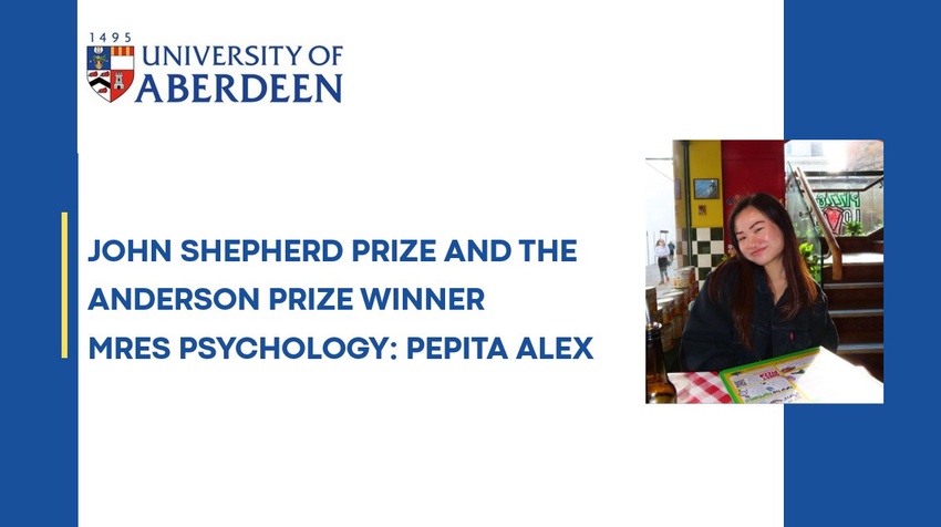 John Shepherd Prize and the Anderson Prize Winner MRes Psychology 2024-2025: Pepita Alex