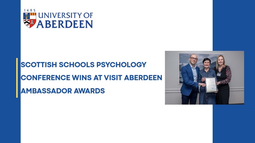 Scottish Schools Psychology Conference wins at Visit Aberdeen Ambassador Awards