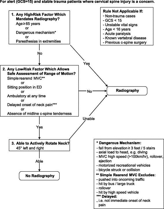 Cervical Injuries Algorithm Spinal Injuries