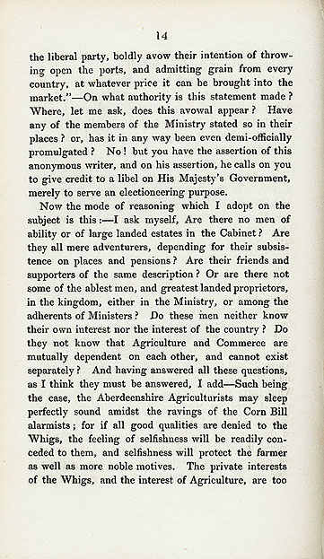RAD004, Letter to the Aberdeen Chronicle about the forthcoming election in Aberdeenshire
