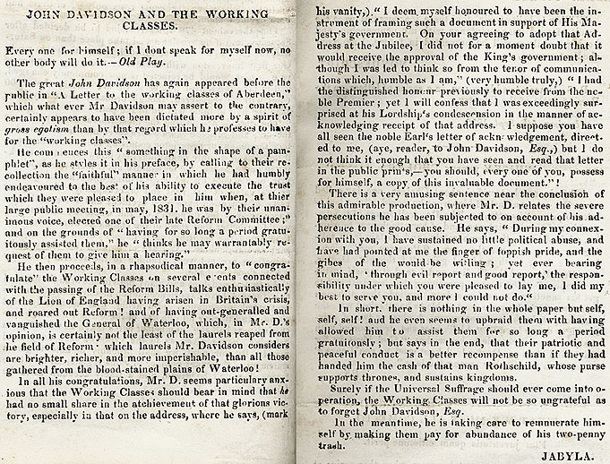 RAD008, John Davidson and the Working Classes