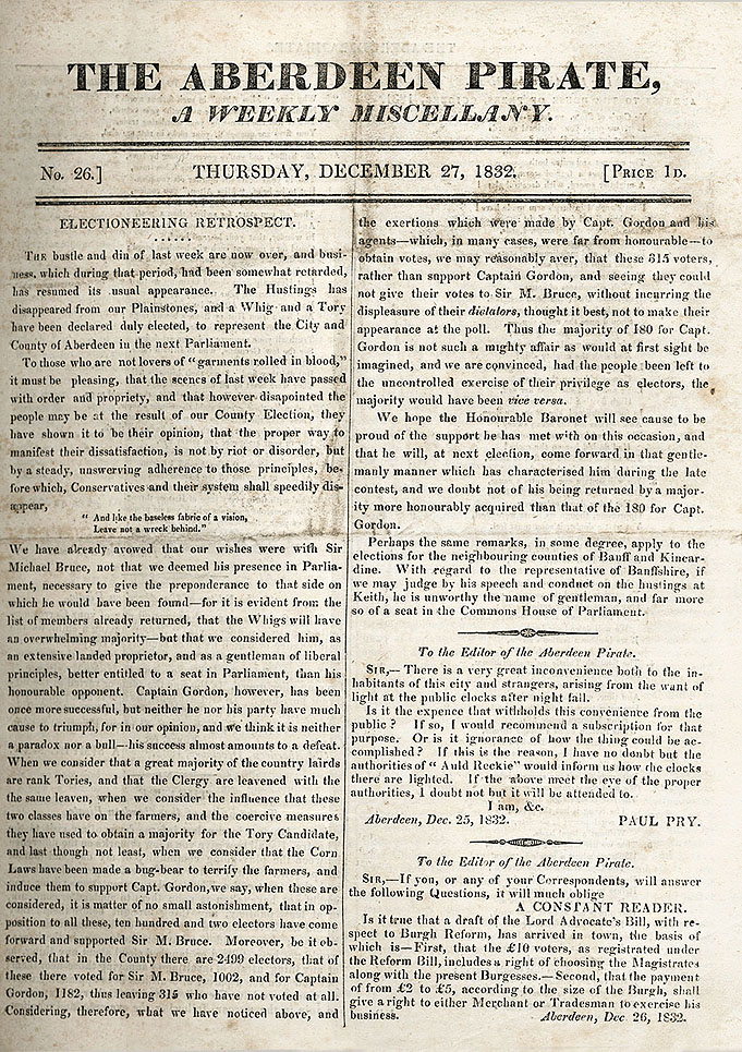 RAD013, An Electioneering Retrospect, December 1832