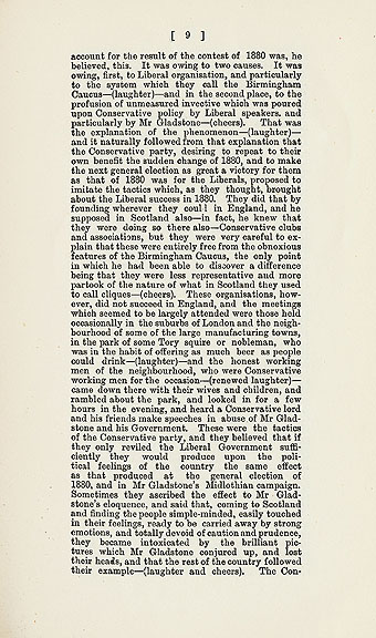 RAD028, Excerpts from Aberdeen Liberal Assocation Report of Annual Meeting 1883