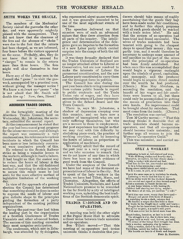 RAD037, Aberdeen Trades Council and Trades Union Meetings