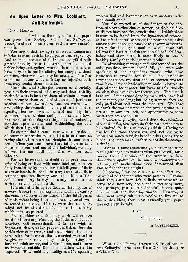 RAD041, Aberdeen Women's Social and Franchise League Magazine