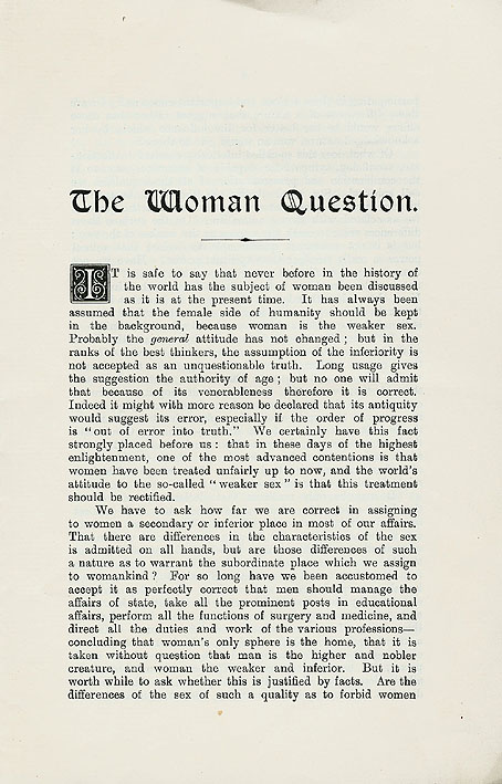 RAD043, The Woman Question