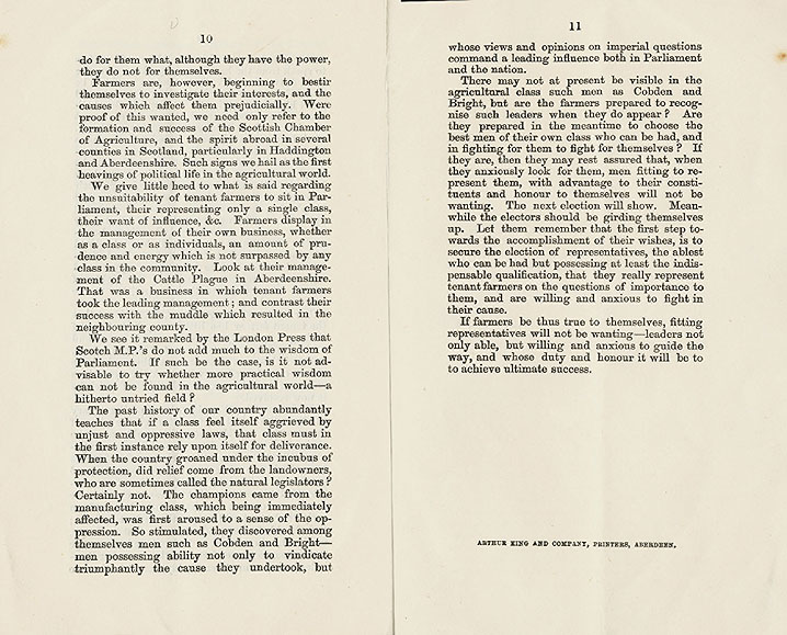 RAD044, Address to the parliamentary electors by the Liberal Committee for Aberdeenshire