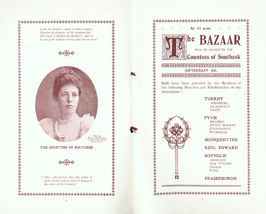 RAD046, Souvenir of Fete and Bazaar held by the Women's Unionist and Tariff Reform Association of East Aberdeenshire