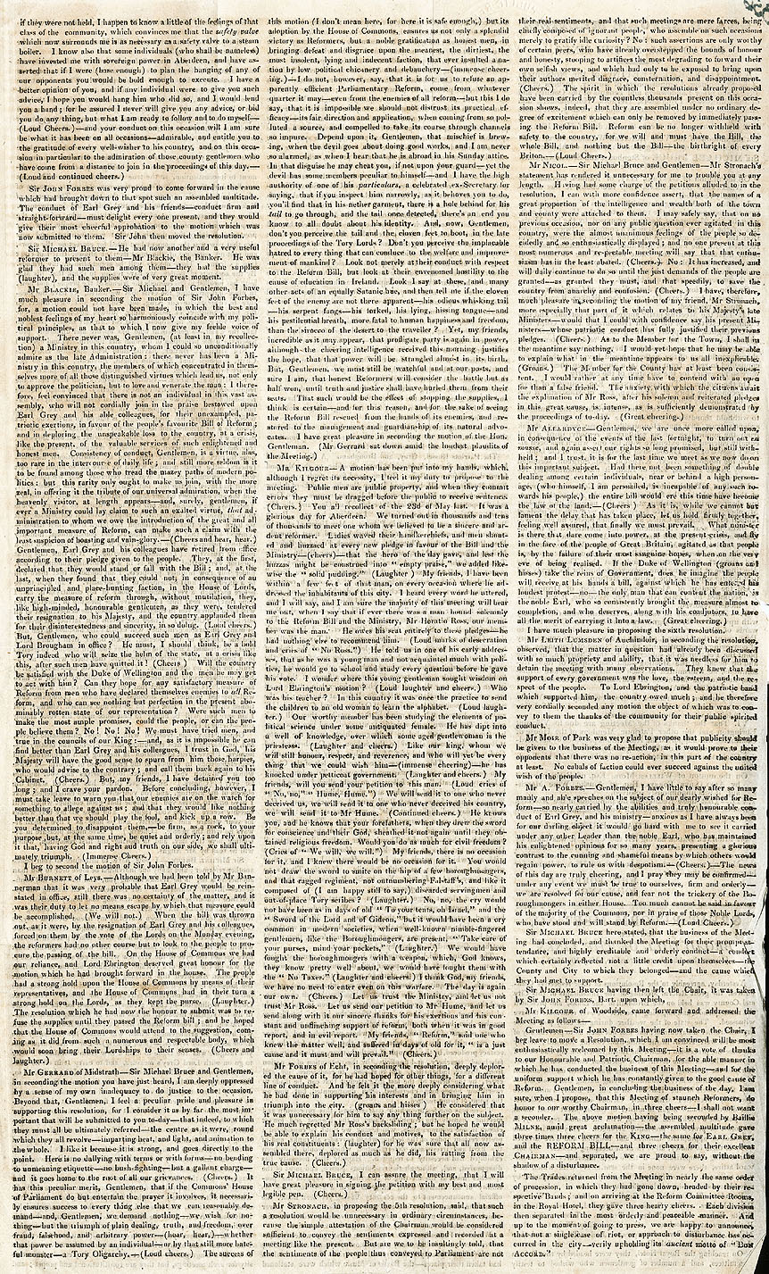 RAD066, Grand Reform meeting held on the Broad Hill of the Links,  Aberdeen 18th May 1832