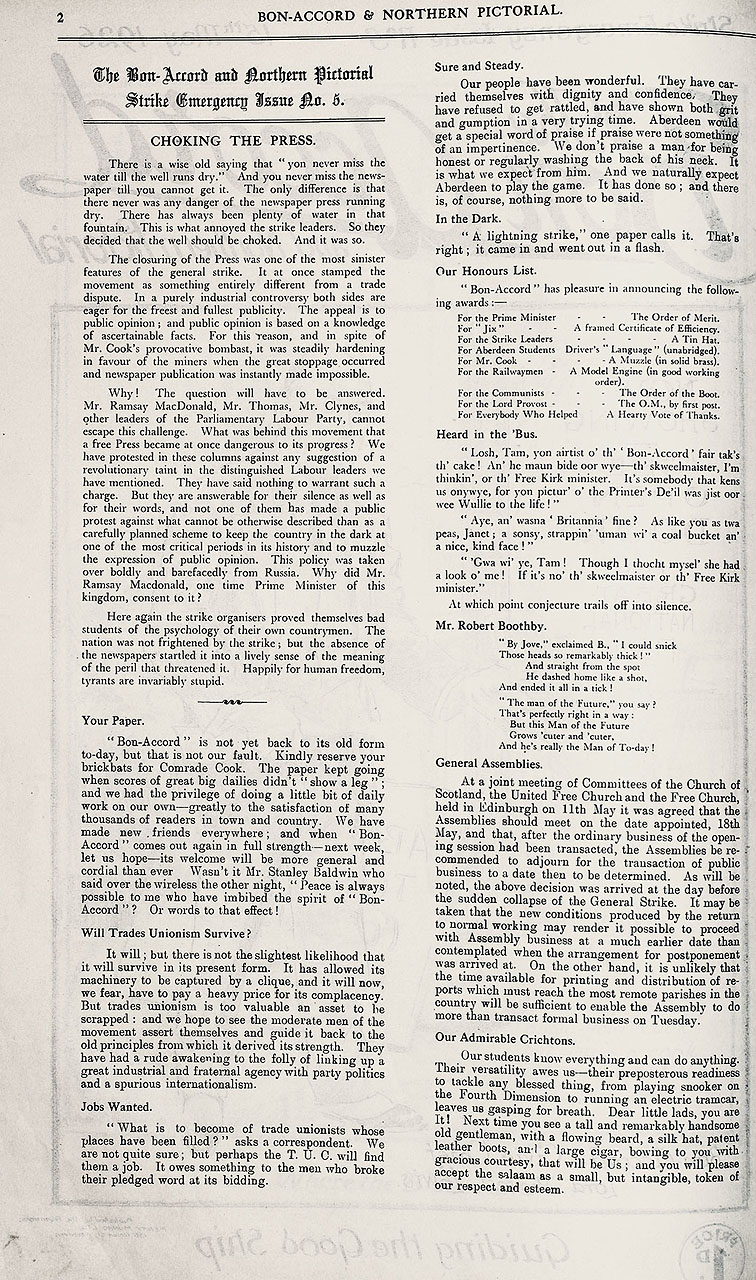 RAD071, Bon-Accord and Northern Pictorial Special Strike Number No 5