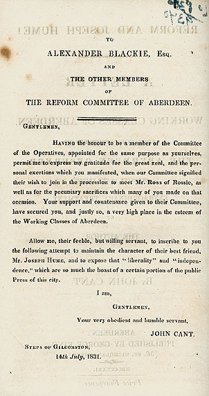 RAD072, Reform and Joseph Hume