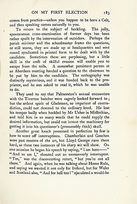 RAD076, My First Election, from In and Out of Parliament