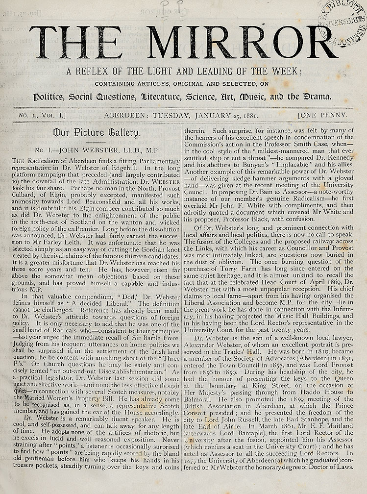 RAD082, John Webster Ll.D., M.P.