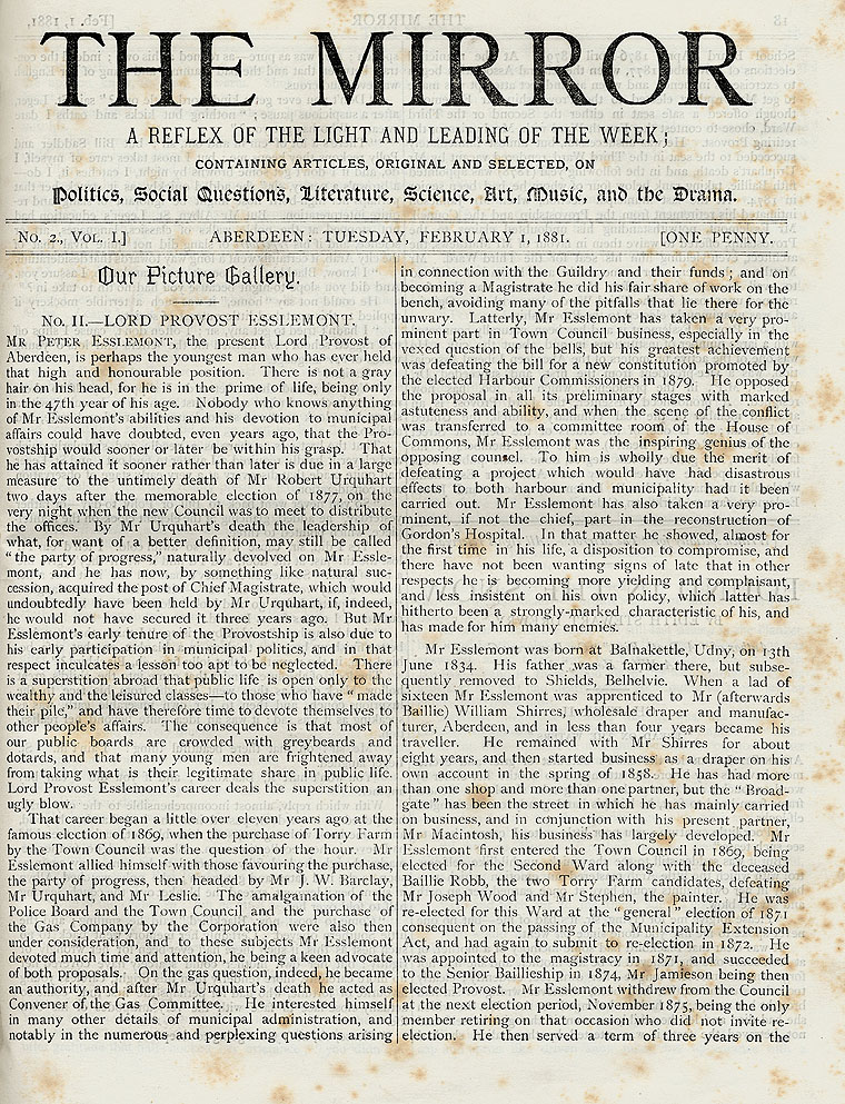 RAD083, Lord Provost Esslemont