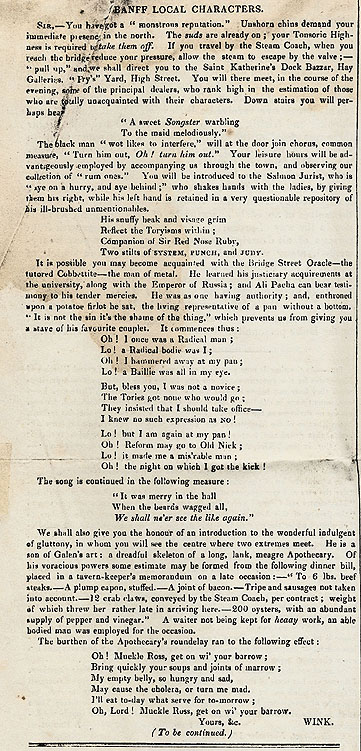RAD090, Banff Local Characters