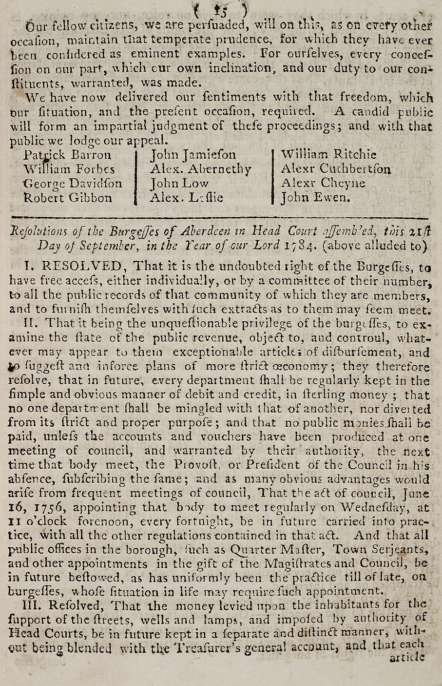 RAD093, Proceedings of the Burgesses of Aberdeen 