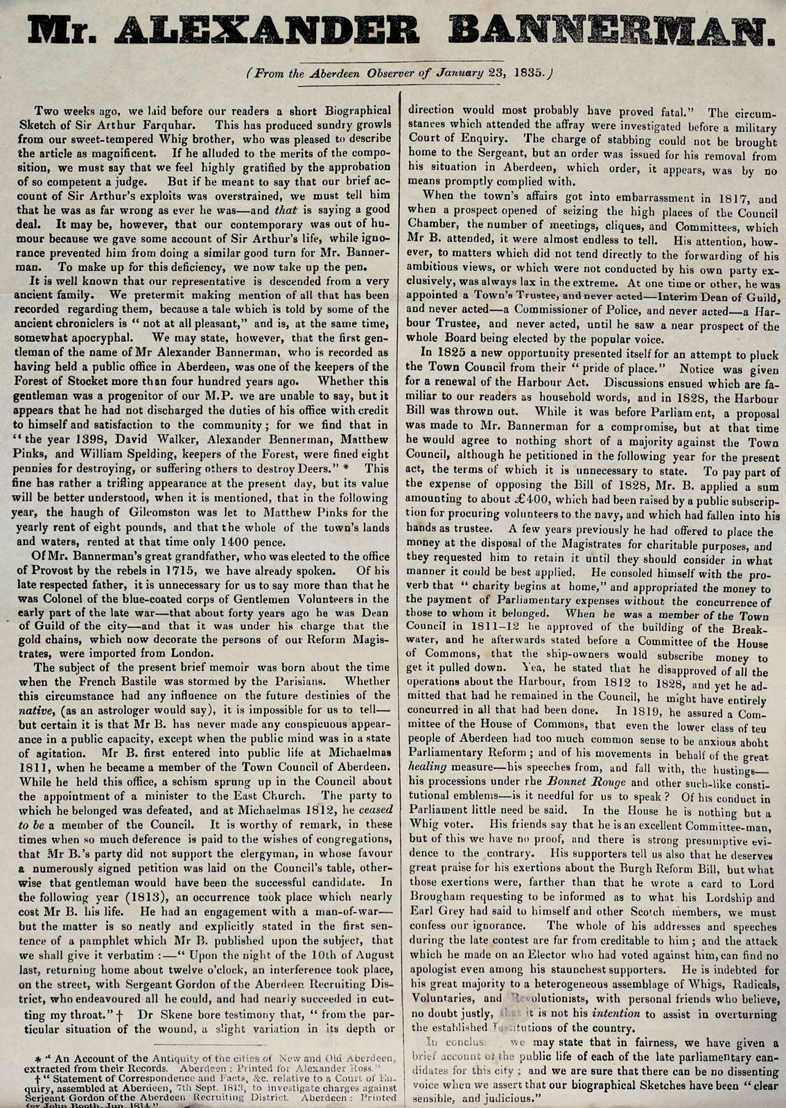 RAD094, Mr Alexander Bannerman