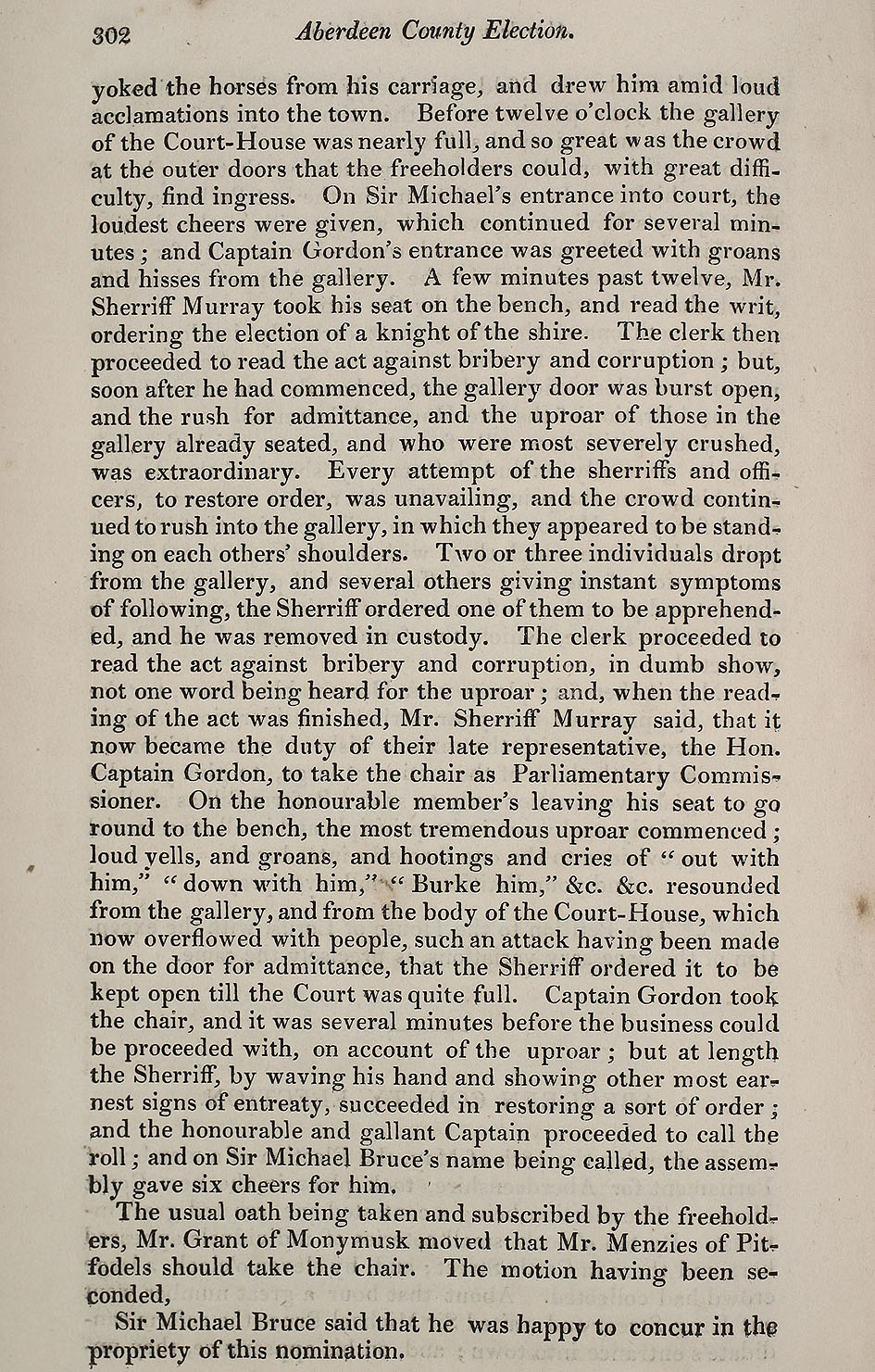 RAD095, The Petition of the Working Classes of Aberdeen and its Vicinity, to the House of Commons; Aberdeen County Election; Sir Michael Bruce's Dinner; Burgh Election; The Dinner