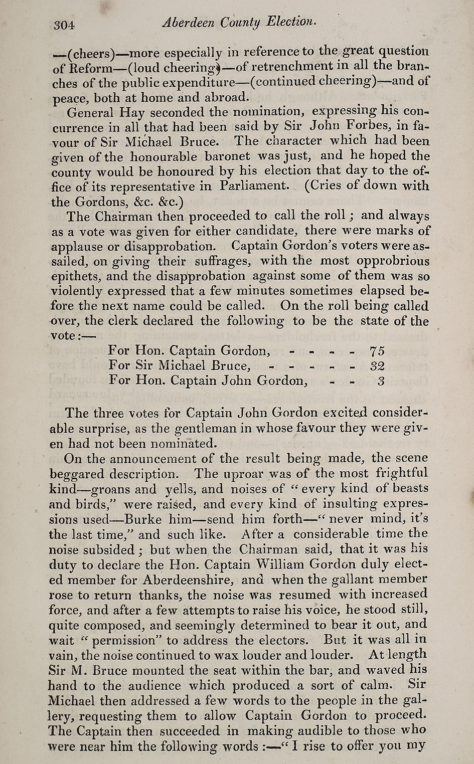 RAD095, The Petition of the Working Classes of Aberdeen and its Vicinity, to the House of Commons; Aberdeen County Election; Sir Michael Bruce's Dinner; Burgh Election; The Dinner