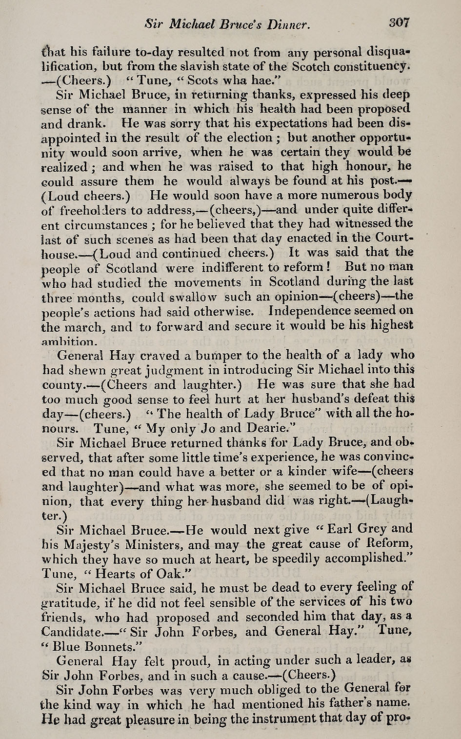 RAD095, The Petition of the Working Classes of Aberdeen and its Vicinity, to the House of Commons; Aberdeen County Election; Sir Michael Bruce's Dinner; Burgh Election; The Dinner