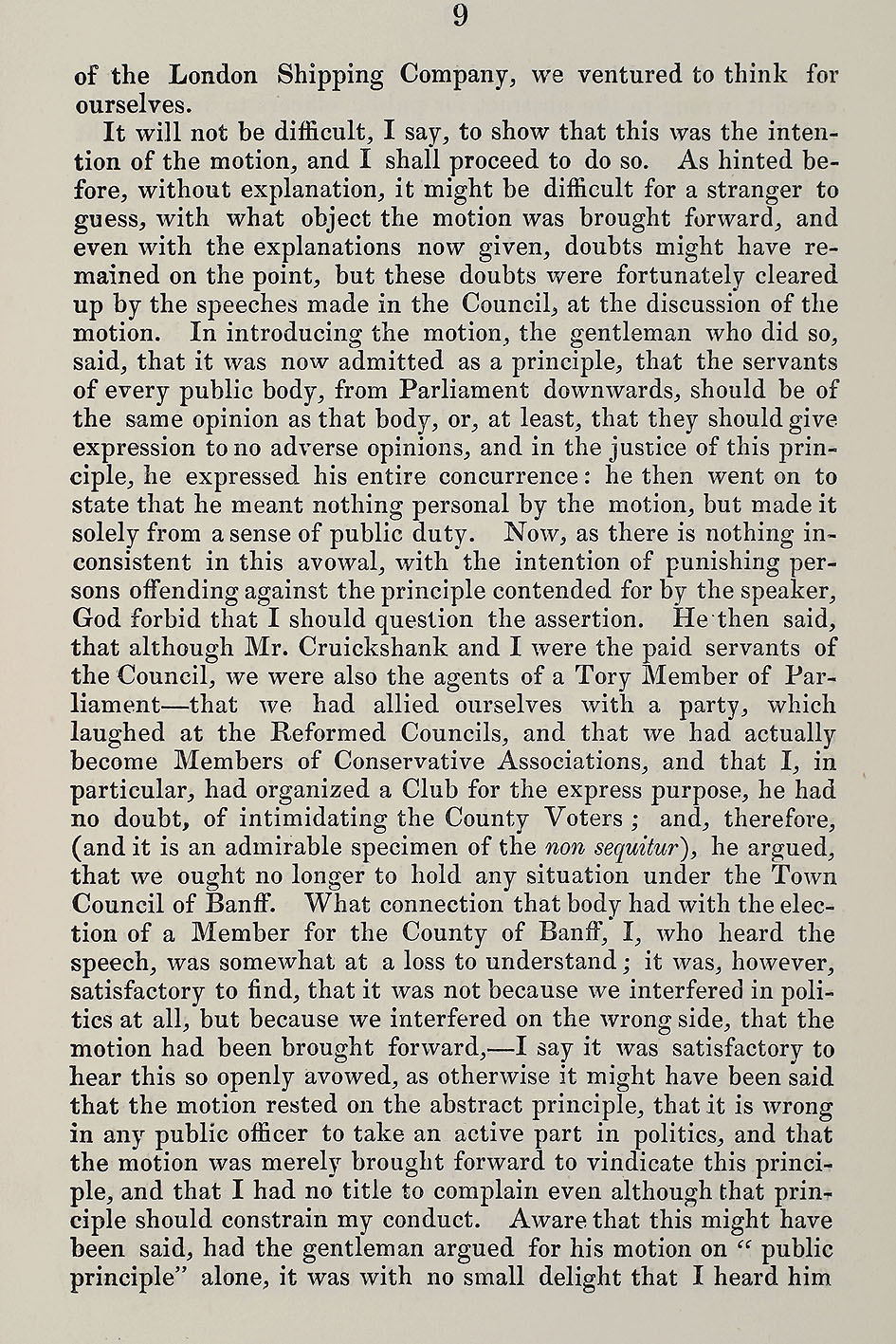 RAD097, Letter from the Town Clerk of Banff to the Provost, Magistrates, and Council of that Burgh