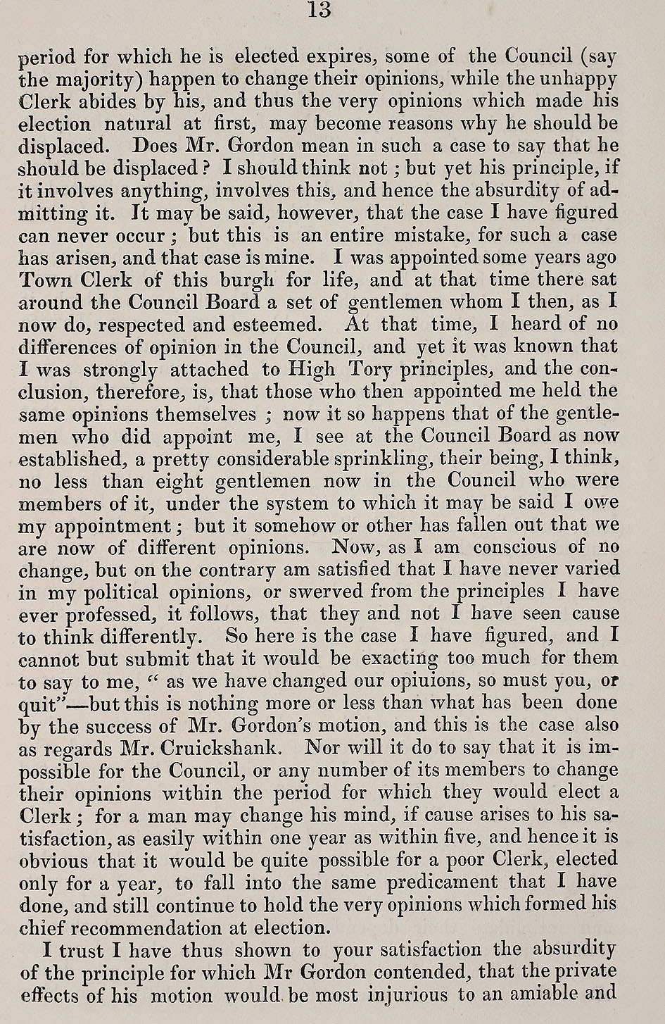 RAD097, Letter from the Town Clerk of Banff to the Provost, Magistrates, and Council of that Burgh