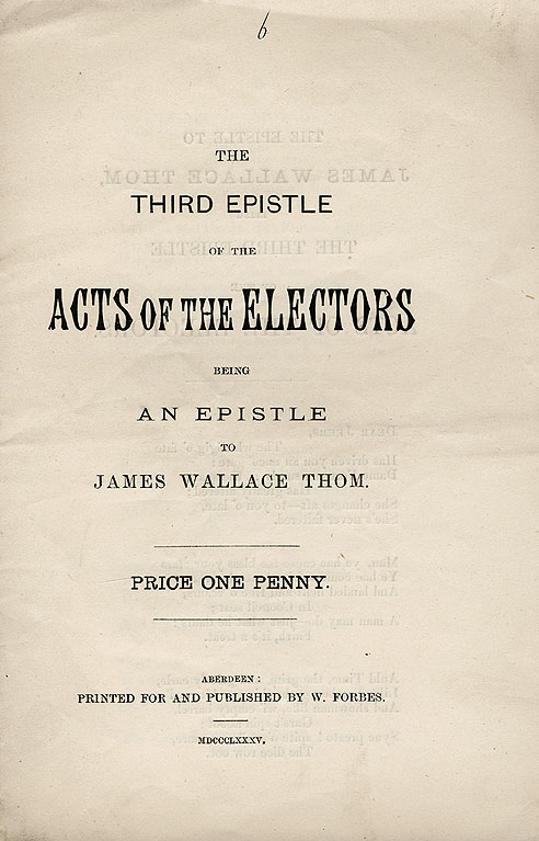 RAD107, The Epistles of the Acts of the Electors