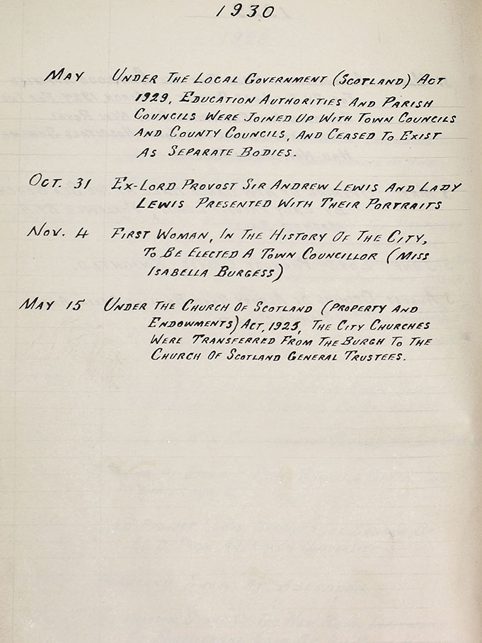 RAD112, Excerpts from Municipal Affairs Aberdeen, 1833-1946