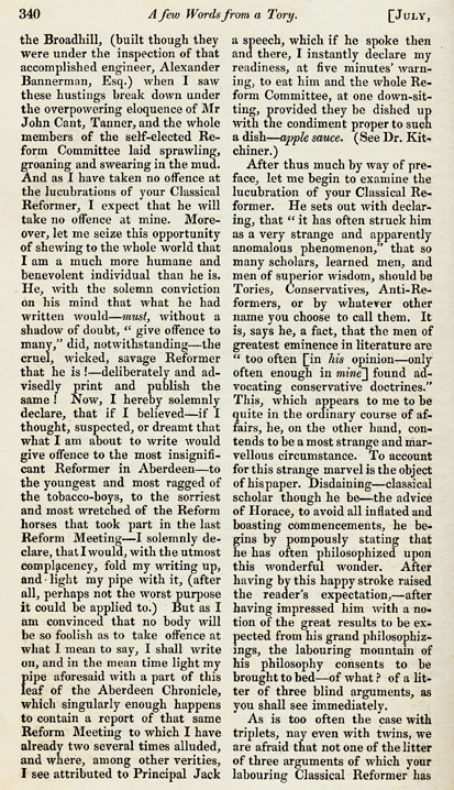 RAD118, A few words from a Tory in answer to a Classical Reformer