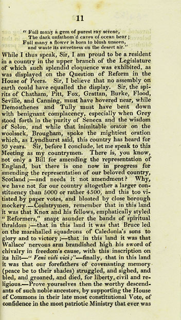 RAD125, The Speech of John Davidson, Writer in Aberdeen, intended to be delivered by him at the Great Reform Meeting held on the Broad-Hill of the Links