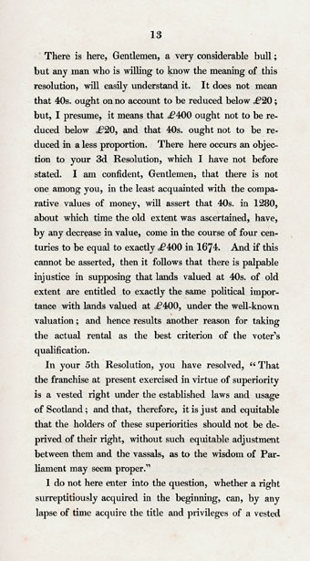 RAD126, Letter to Freeholders, Justices of Peace and Commissioners of Supply for the County of Aberdeen, on the Constitution of their late meeting, their speeches and resolutions. By a Most Notorious Demagogue