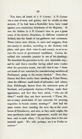 RAD126, Letter to Freeholders, Justices of Peace and Commissioners of Supply for the County of Aberdeen, on the Constitution of their late meeting, their speeches and resolutions. By a Most Notorious Demagogue