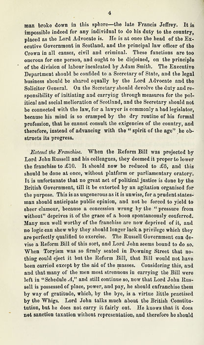 RAD129, Excerpts from An Appeal for Scotland to The Parliament of 1851