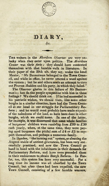 RAD130, A Diary of Passing Events in Aberdeen