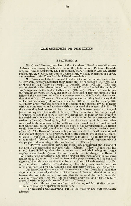 RAD131, The Franchise Bill Demonstration at Aberdeen