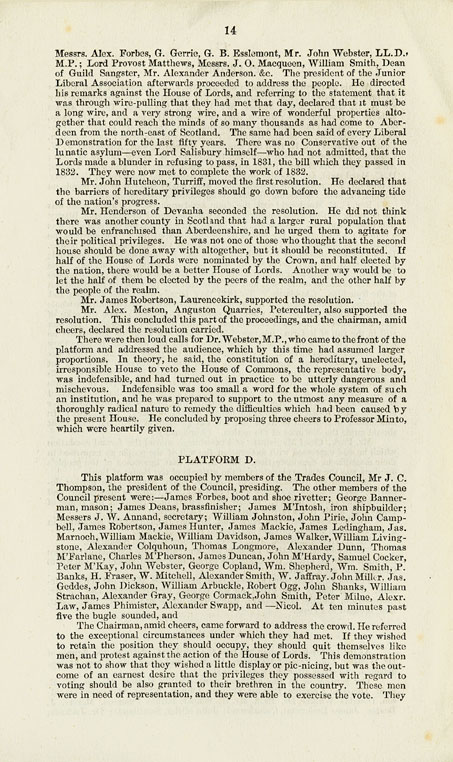 RAD131, The Franchise Bill Demonstration at Aberdeen