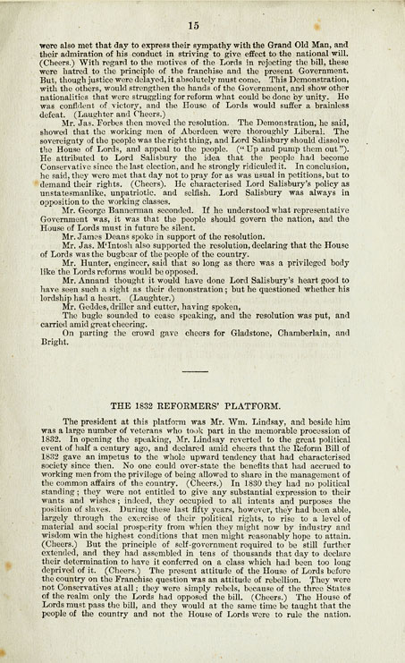 RAD131, The Franchise Bill Demonstration at Aberdeen