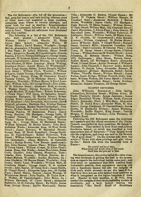RAD132, The Reform Demonstration in Aberdeen. Description of the Procession and report of speeches at the Great Mass Meeting on the Links