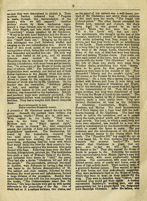 RAD132, The Reform Demonstration in Aberdeen. Description of the Procession and report of speeches at the Great Mass Meeting on the Links