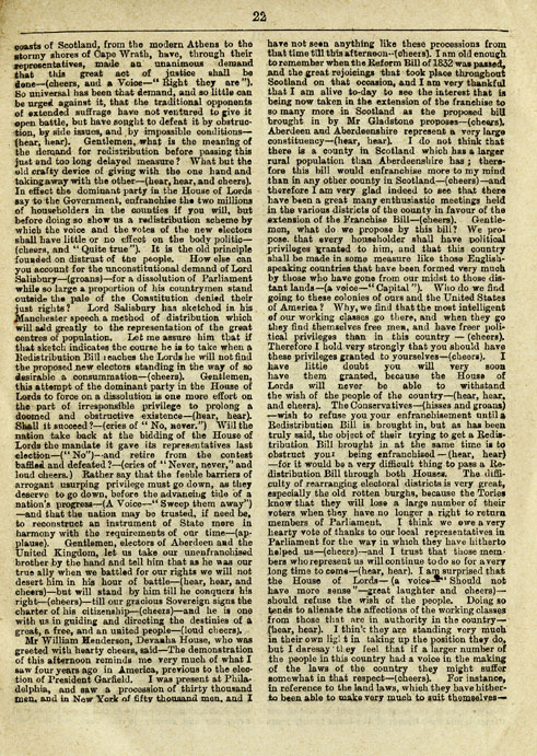 RAD132, The Reform Demonstration in Aberdeen. Description of the Procession and report of speeches at the Great Mass Meeting on the Links