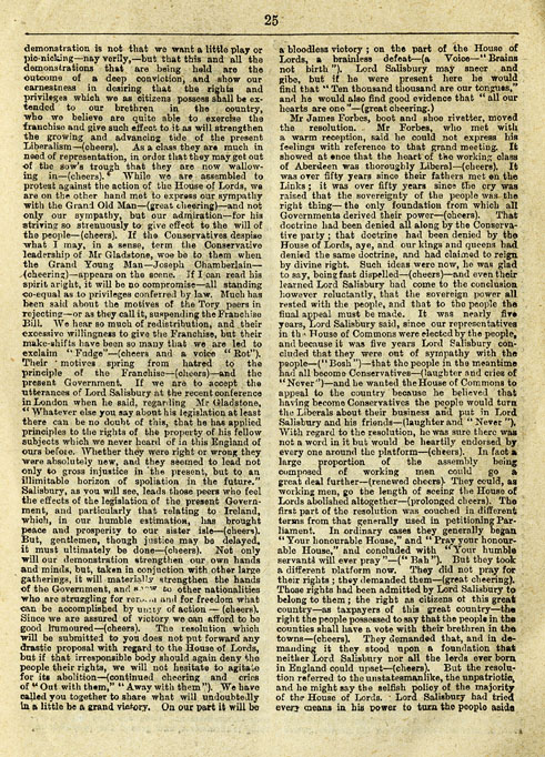 RAD132, The Reform Demonstration in Aberdeen. Description of the Procession and report of speeches at the Great Mass Meeting on the Links