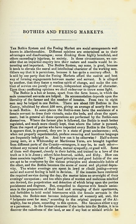 RAD139, Remarks on the Bothie System and Feeing Markets