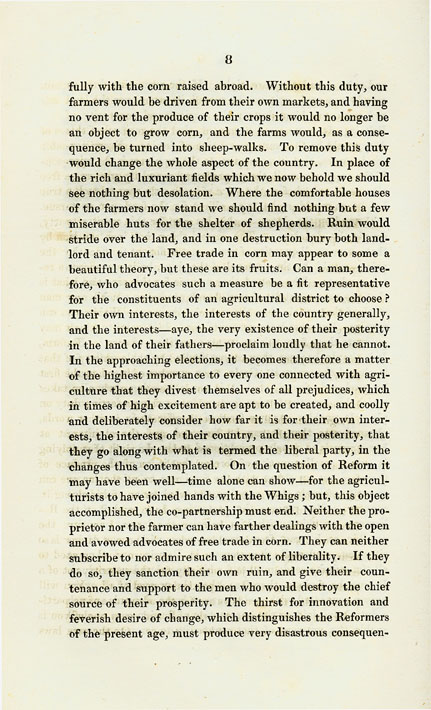 RAD140, Remarks on the Principles of the Opposing Candidates for the representation of Aberdeenshire