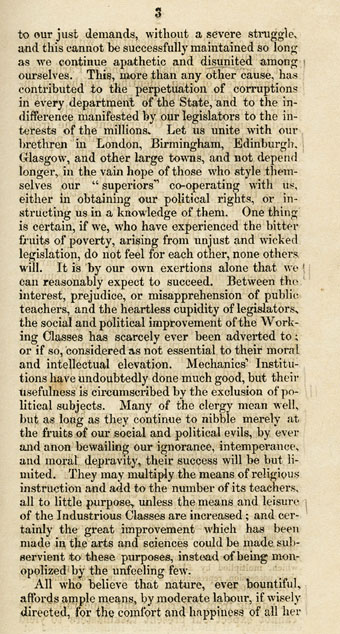 RAD143, Address to the Working Classes by the Aberdeen Working Men's Association