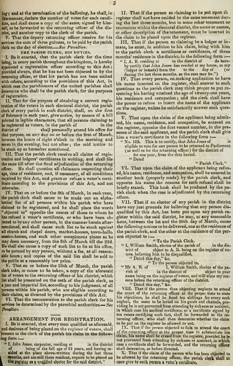 RAD144, The People's Charter, being the outline of an Act to provide for the just representation of the people of Great Britain in the Commons' House of Parliament