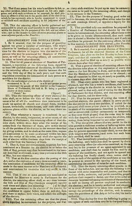 RAD144, The People's Charter, being the outline of an Act to provide for the just representation of the people of Great Britain in the Commons' House of Parliament