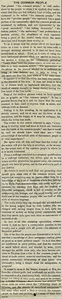 RAD157, The Working-Man's Newspaper